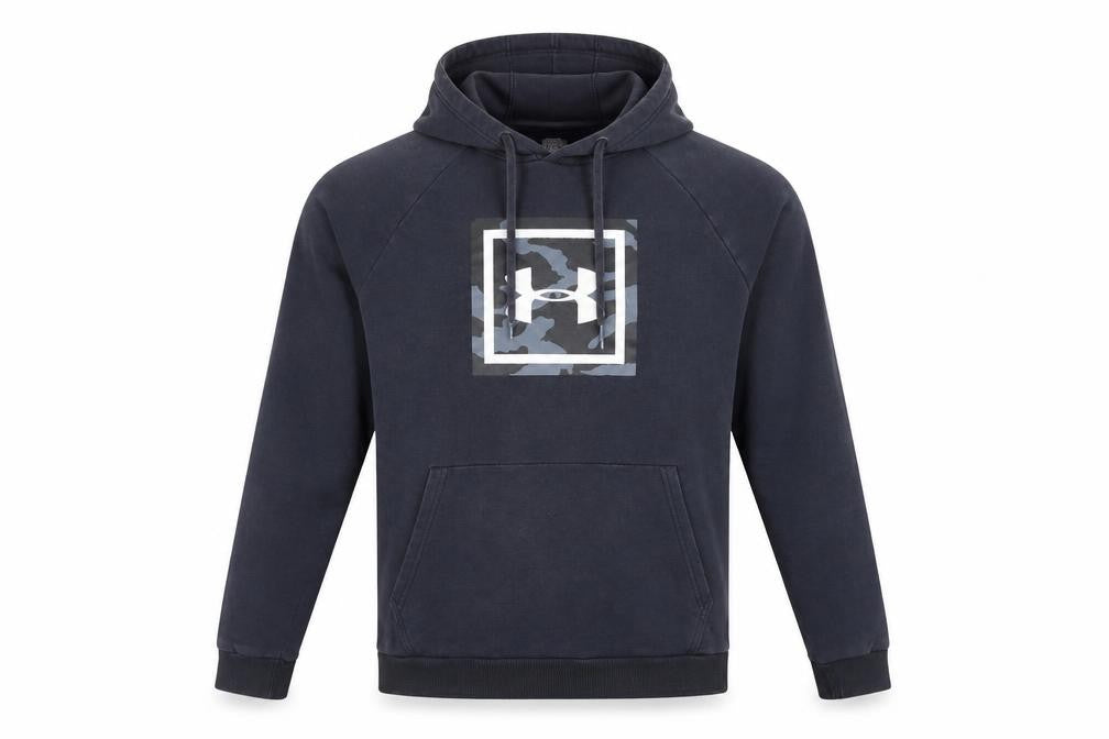 Front view of Under Armour Men’s Black M Pullover Hoodie Camo Logo Fleece