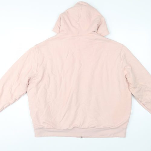 Marks and Spencer Women Pink L Full Zip Sherpa Lined Hooded Hoodie