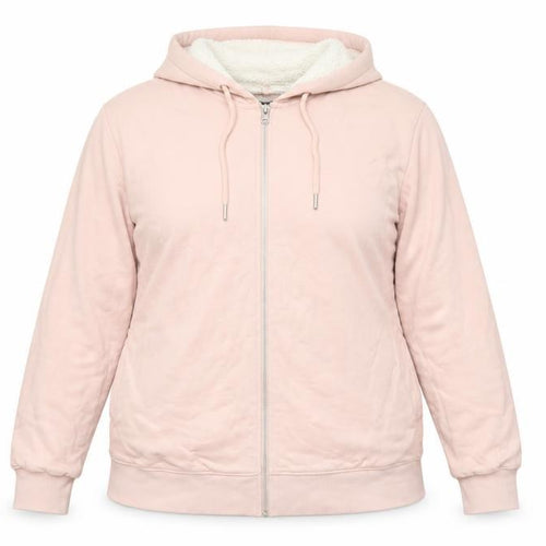 Marks and Spencer Women Pink L Full Zip Sherpa Lined Hooded Hoodie