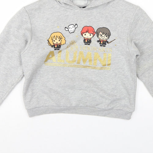 Primark Girls Grey 10-11 Years Harry Potter Alumni Graphic Pullover Hoodie