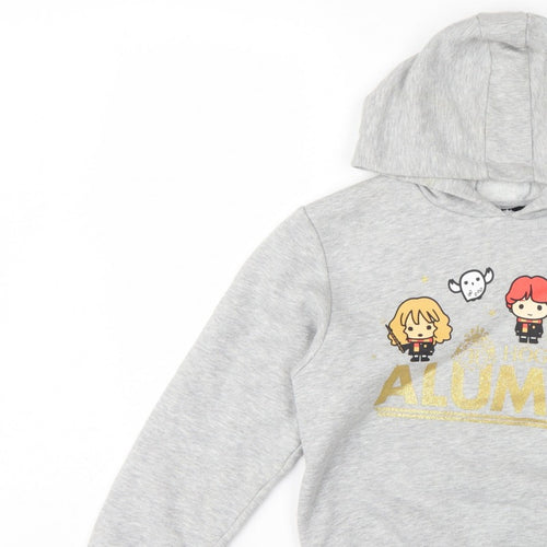 Primark Girls Grey 10-11 Years Harry Potter Alumni Graphic Pullover Hoodie