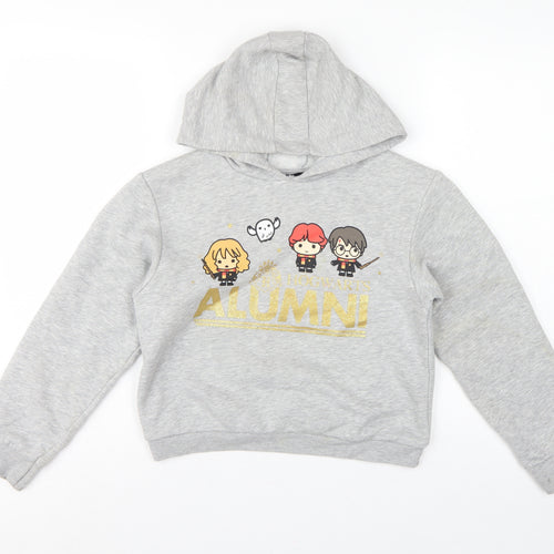 Primark Girls Grey 10-11 Years Harry Potter Alumni Graphic Pullover Hoodie
