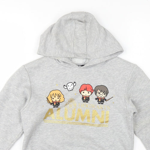 Primark Girls Grey 10-11 Years Harry Potter Alumni Graphic Pullover Hoodie