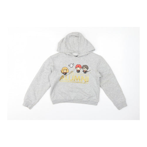 Primark Girls Grey 10-11 Years Harry Potter Alumni Graphic Pullover Hoodie