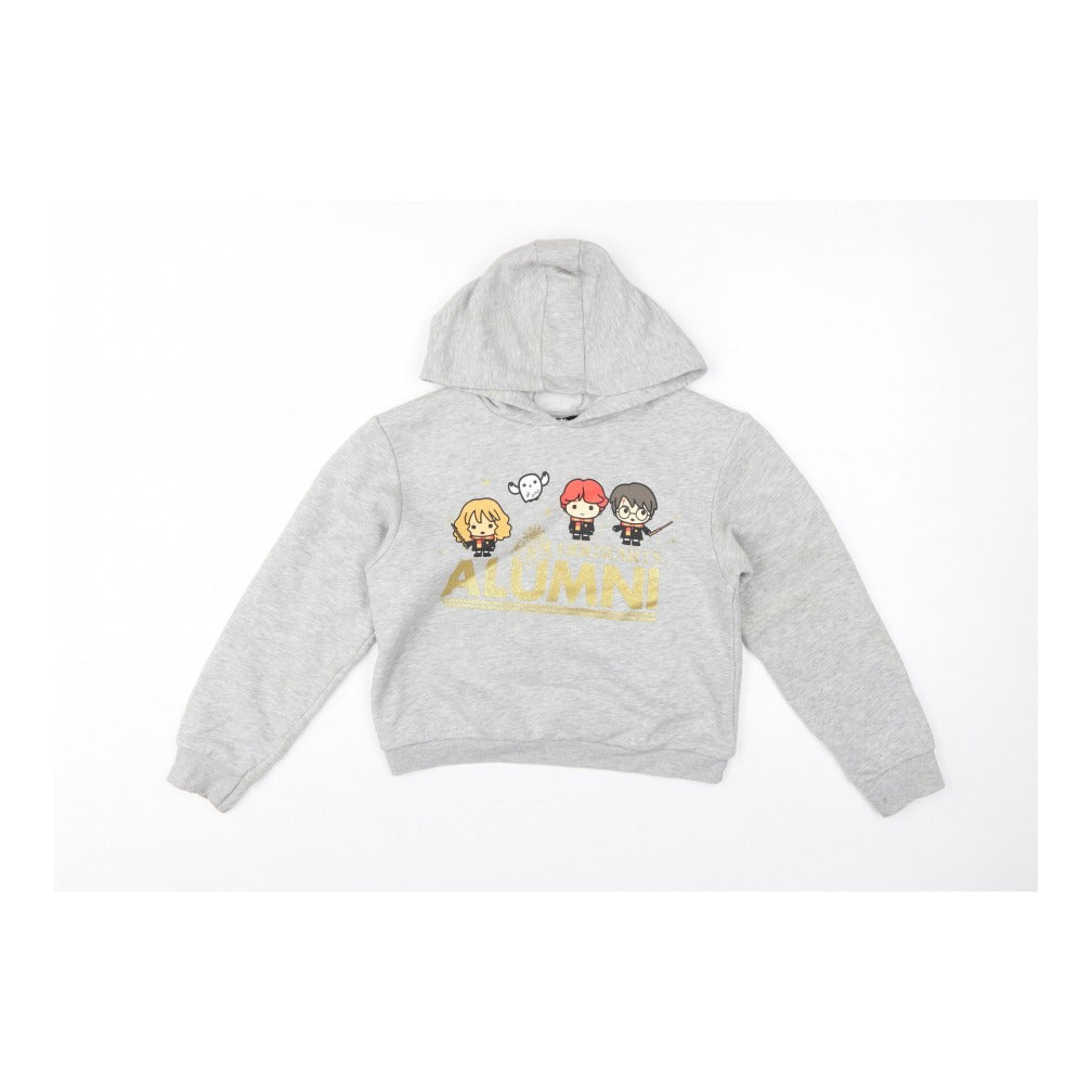 Primark Girls Grey 10-11 Years Harry Potter Alumni Graphic Pullover Hoodie