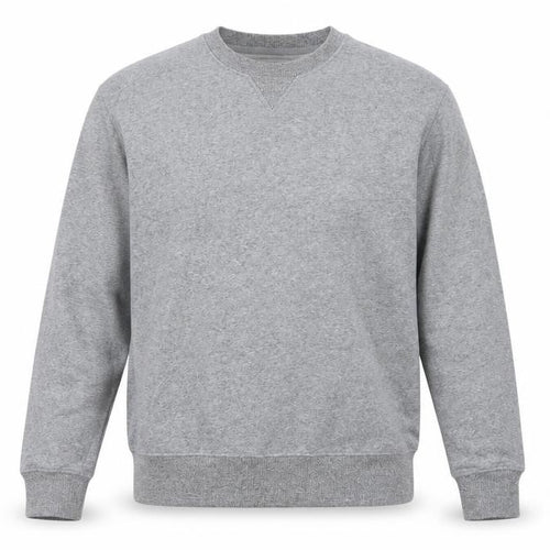 Marks and Spencer Men Grey L Crew Neck Pullover Sweatshirt Cotton