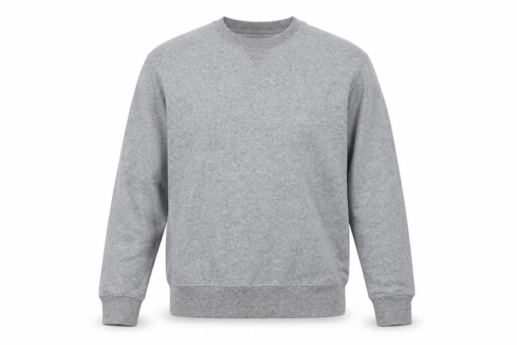 Marks and Spencer Men Grey L Crew Neck Pullover Sweatshirt Cotton