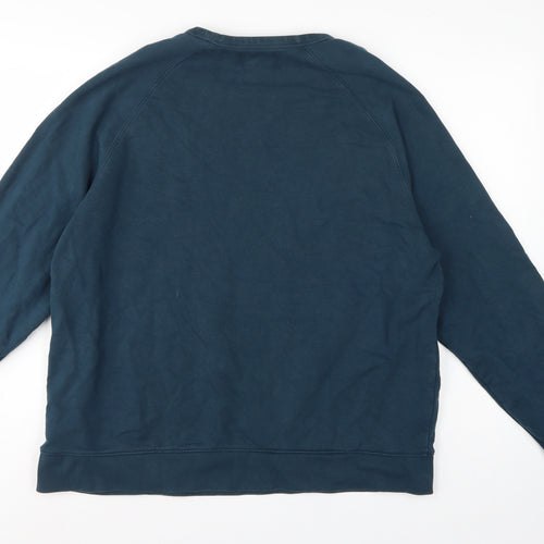 Marks and Spencer Men’s Blue XL Crew Neck Pullover Cotton Sweatshirt