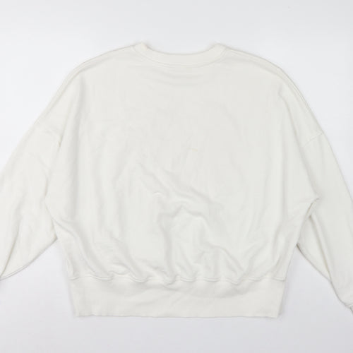 River Island Women’s Ivory Relaxed Floral Embroidered Sweatshirt Size S