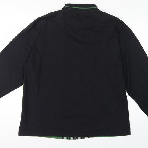 Evanti Men’s Green XL Full Zip Striped Collared Sweatshirt