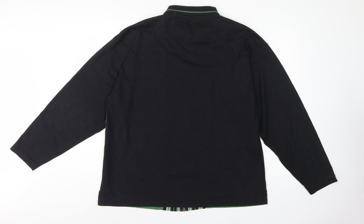 Evanti Men’s Green XL Full Zip Striped Collared Sweatshirt