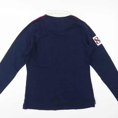 Leicester Tigers Women’s Burgundy Navy Size 12 Rugby Polo Shirt