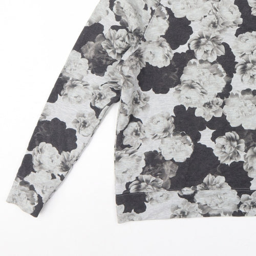 Oasis Studio Women’s Grey Floral Raglan Sweatshirt Size S