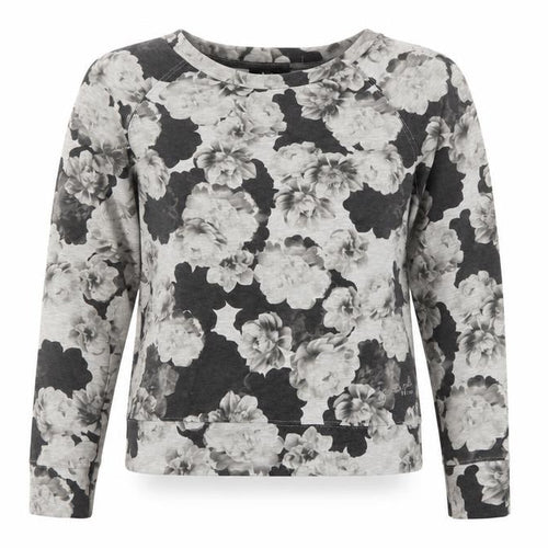 Oasis Studio Women’s Grey Floral Raglan Sweatshirt Size S