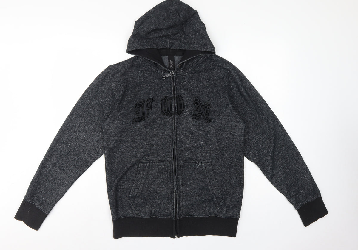 Fox Men’s Grey M Full Zip Logo Fleece Hoodie
