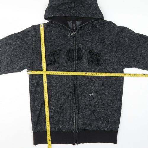 Fox Men’s Grey M Full Zip Logo Fleece Hoodie