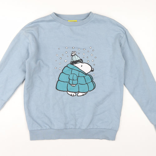 George Teens Blue S 8-10 Snoopy Peanuts Graphic Pullover Sweatshirt