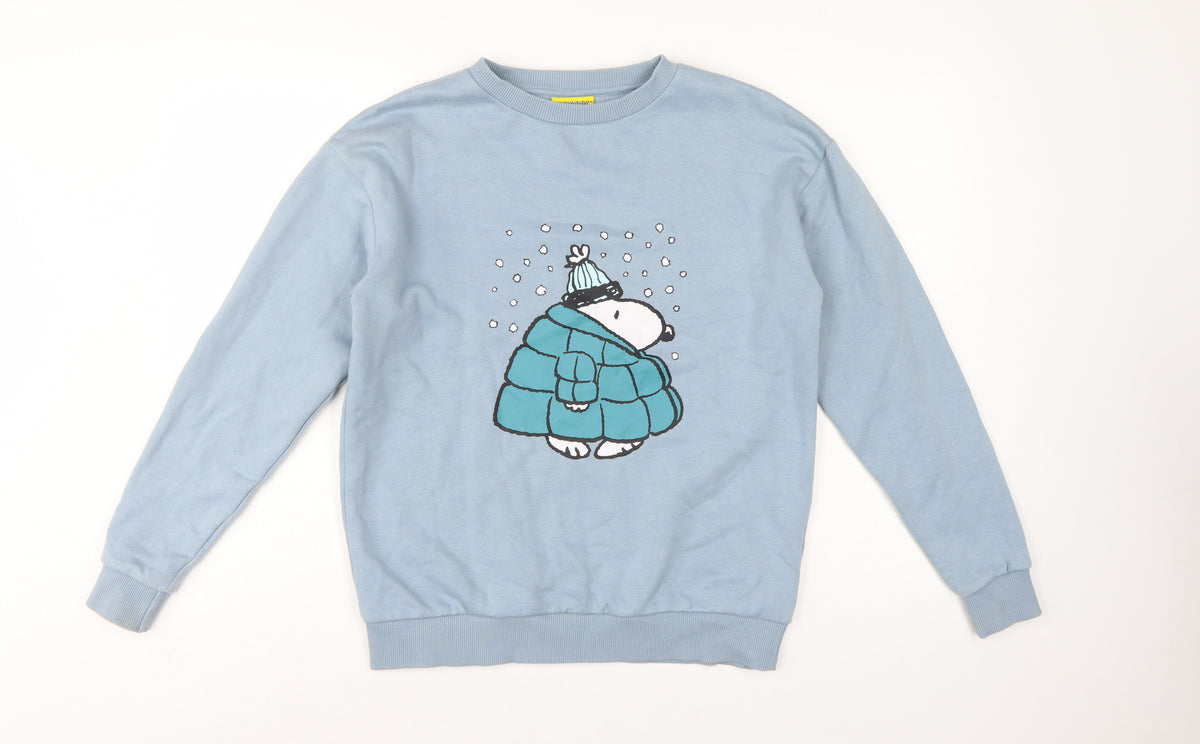 George Teens Blue S 8-10 Snoopy Peanuts Graphic Pullover Sweatshirt