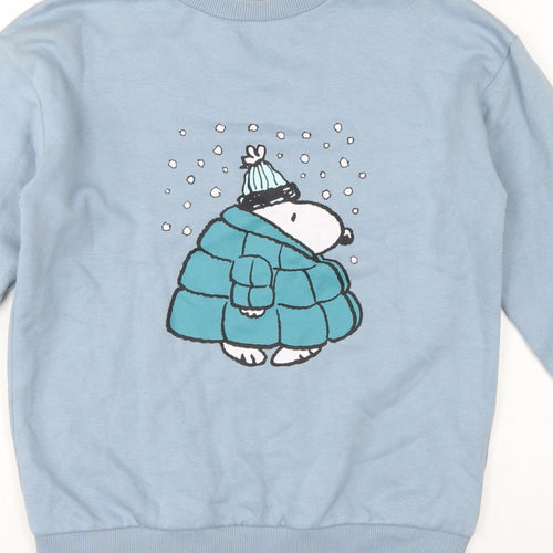George Teens Blue S 8-10 Snoopy Peanuts Graphic Pullover Sweatshirt