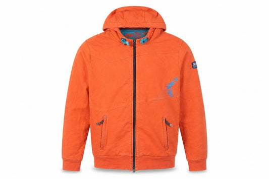 ABK Men’s Orange L Full Zip Hooded Fleece Lined Ski Hoodie