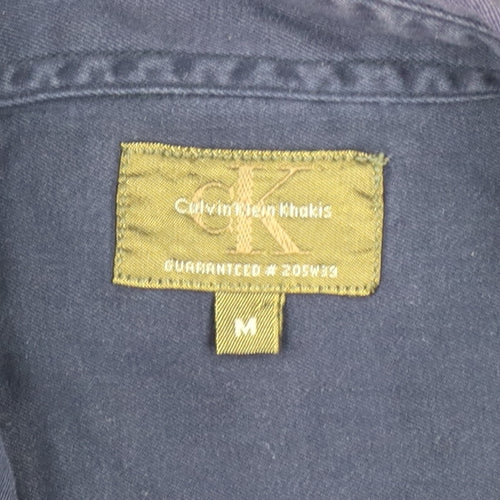 Calvin Klein Jeans Men's Navy M Cotton Button-Down Long Sleeve Shirt
