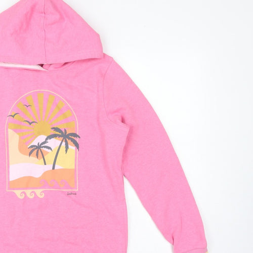 Saltrock Girls Pink 11-12 Years Pullover Hoodie Beach Graphic Cotton