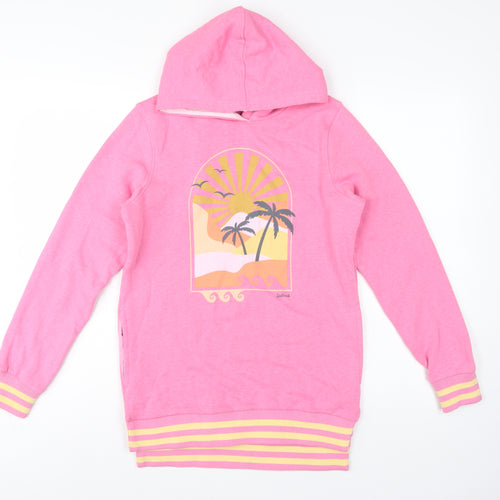 Saltrock Girls Pink 11-12 Years Pullover Hoodie Beach Graphic Cotton