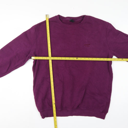 Cotton Traders Men’s Purple L Pullover Crew Neck Logo Sweatshirt