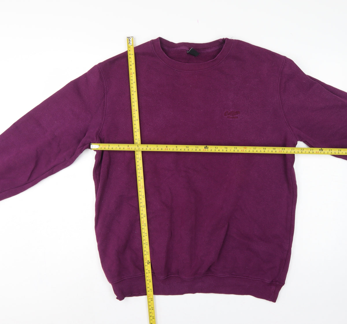 Cotton Traders Men’s Purple L Pullover Crew Neck Logo Sweatshirt