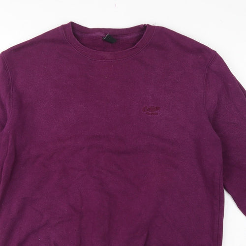 Cotton Traders Men’s Purple L Pullover Crew Neck Logo Sweatshirt