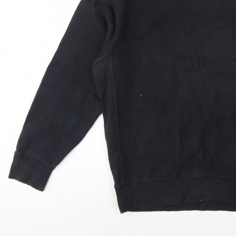 Nike Men’s Black L Pullover Fleece Crew Neck Logo Sweatshirt