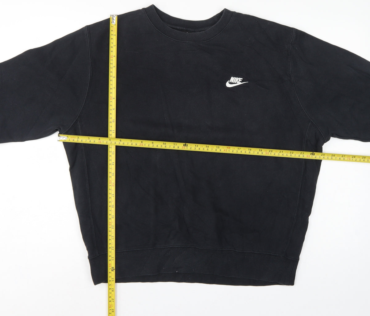 Nike Men’s Black L Pullover Fleece Crew Neck Logo Sweatshirt