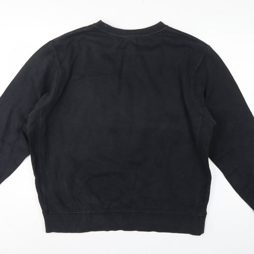 Nike Men’s Black L Pullover Fleece Crew Neck Logo Sweatshirt
