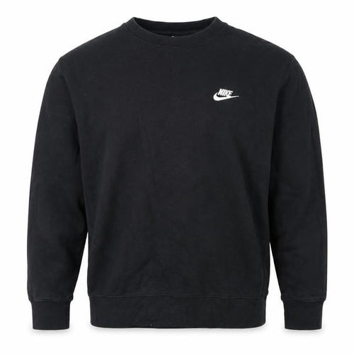 Nike Men’s Black L Pullover Fleece Crew Neck Logo Sweatshirt