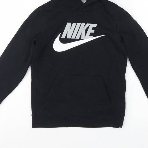 Nike Boys Black 6-7 Years Pullover Hoodie Logo Pocket