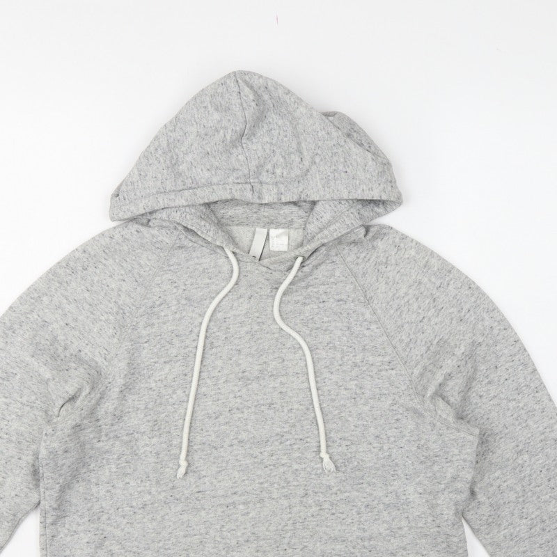 H&M Divided Women’s Grey Cropped Pullover Hoodie Size S Drawstring
