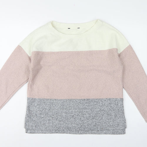 Marks and Spencer Women’s Multicoloured UK 14 Bouclé Colourblock Sweatshirt