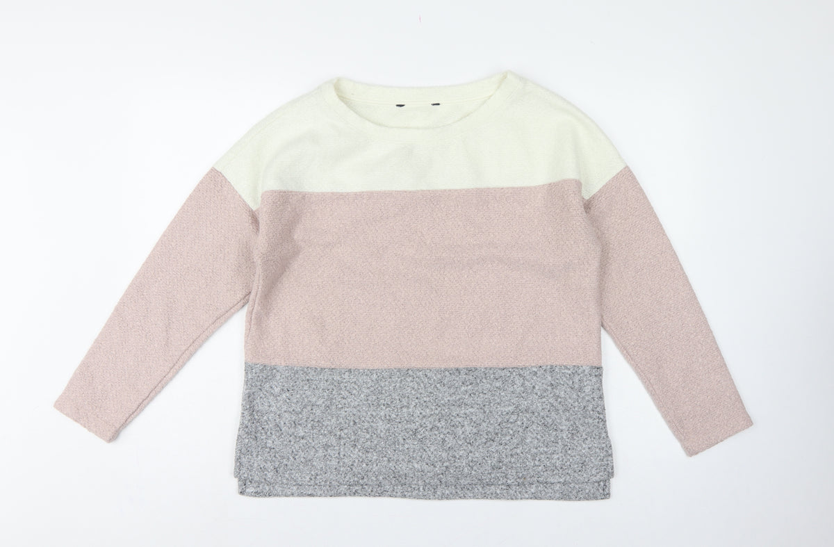 Marks and Spencer Women’s Multicoloured UK 14 Bouclé Colourblock Sweatshirt