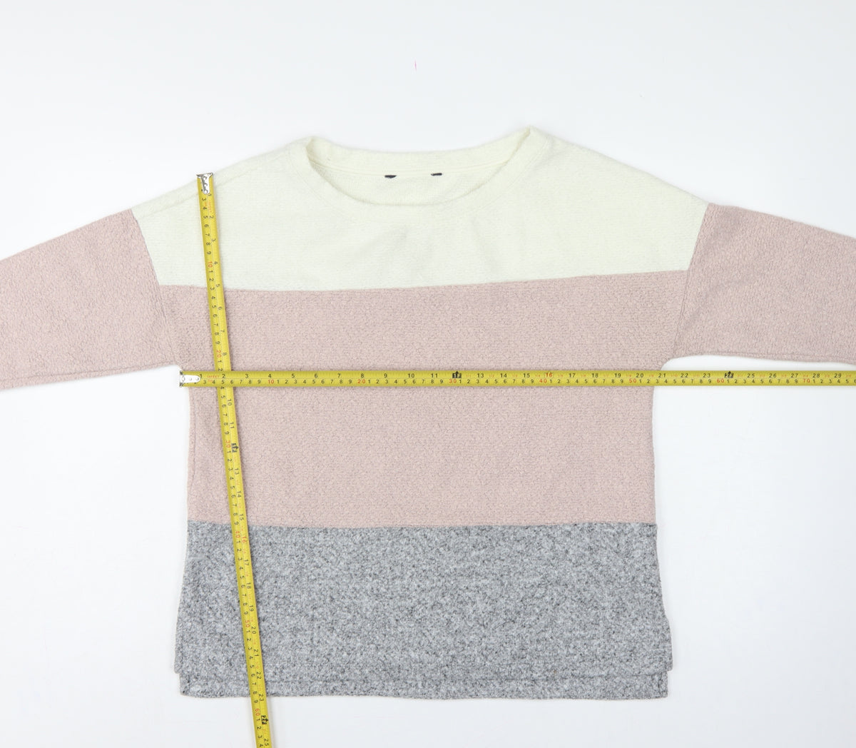 Marks and Spencer Women’s Multicoloured UK 14 Bouclé Colourblock Sweatshirt