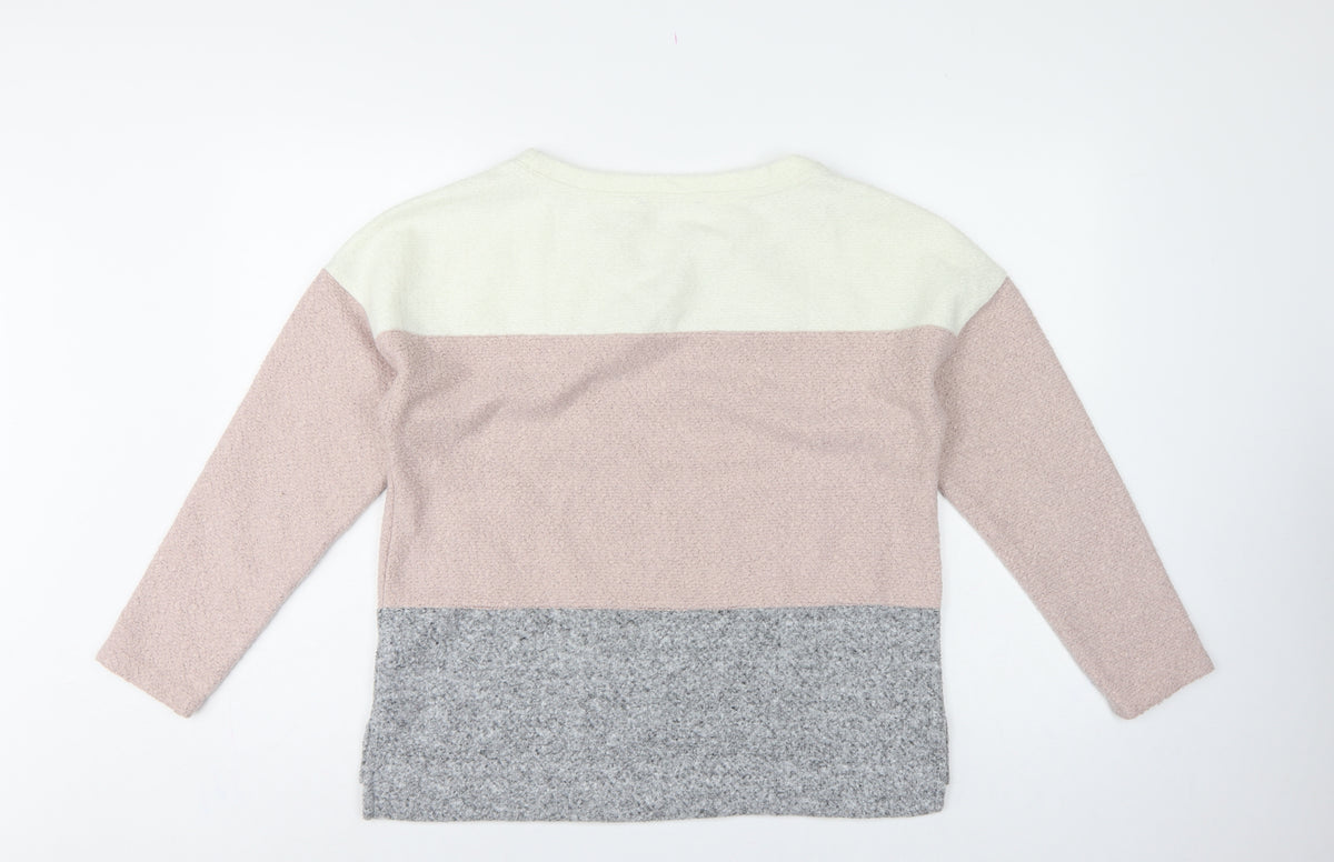 Marks and Spencer Women’s Multicoloured UK 14 Bouclé Colourblock Sweatshirt