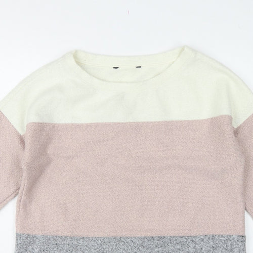 Marks and Spencer Women’s Multicoloured UK 14 Bouclé Colourblock Sweatshirt