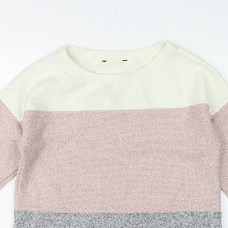 Marks and Spencer Women’s Multicoloured UK 14 Bouclé Colourblock Sweatshirt
