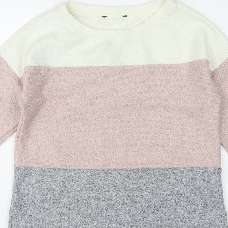 Marks and Spencer Women’s Multicoloured UK 14 Bouclé Colourblock Sweatshirt