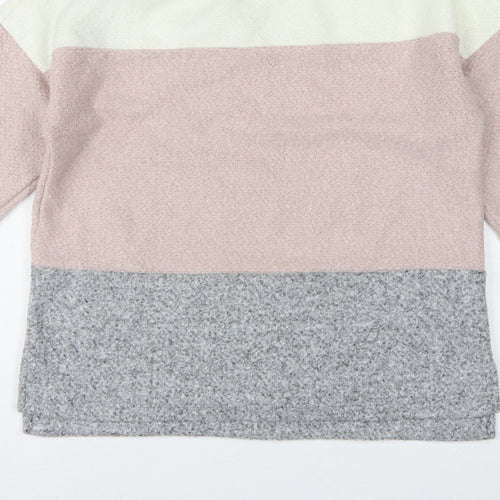 Marks and Spencer Women’s Multicoloured UK 14 Bouclé Colourblock Sweatshirt