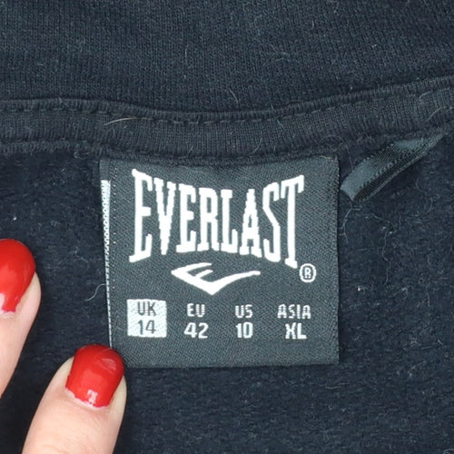 Everlast Women’s Black UK 14 Full Zip Hooded Fleece Hoodie Logo
