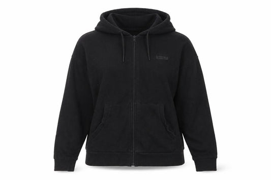 Front view of Everlast Women’s Black UK 14 Full Zip Hooded Fleece Hoodie Logo