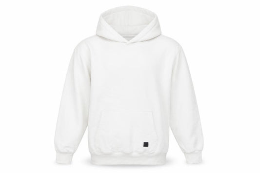 Fabregas Men White XL Pullover Fleece Hoodie Logo Pocket