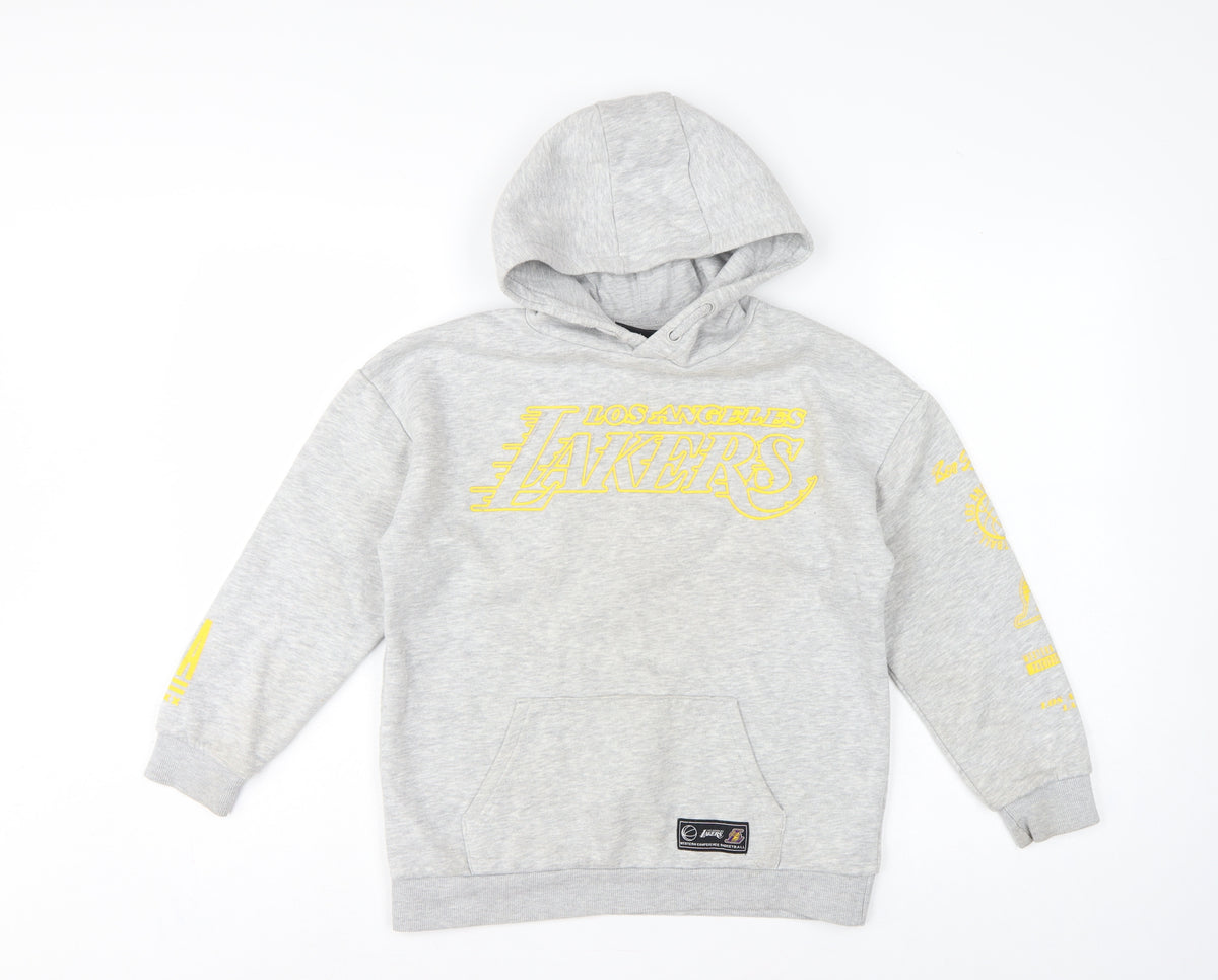 NBA Boys Grey 9-10 Years LA Lakers Pullover Hoodie Basketball
