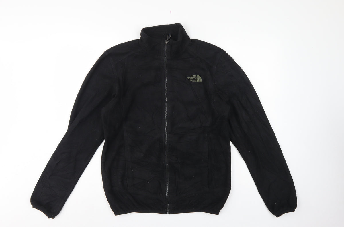 The North Face Men Black Small Fleece Full Zip Outdoor Jacket