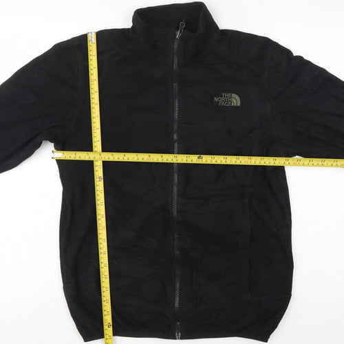 The North Face Men Black Small Fleece Full Zip Outdoor Jacket